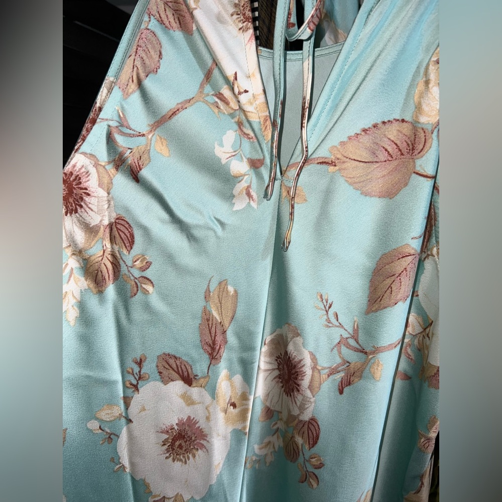 A New Day Mint Floral Midi Dress - Picture 4 of 8